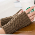 Wholesale Lady′s Finger-Less Basic Knitted Arm Warmer Acrylic Knitted Long Gloves